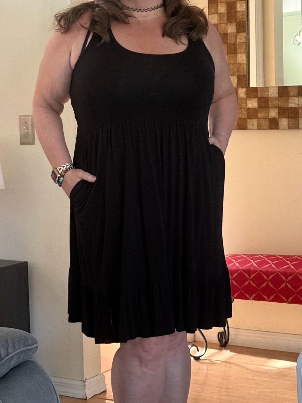 Torrid Black Sleeveless Scoop Neck Sundress
